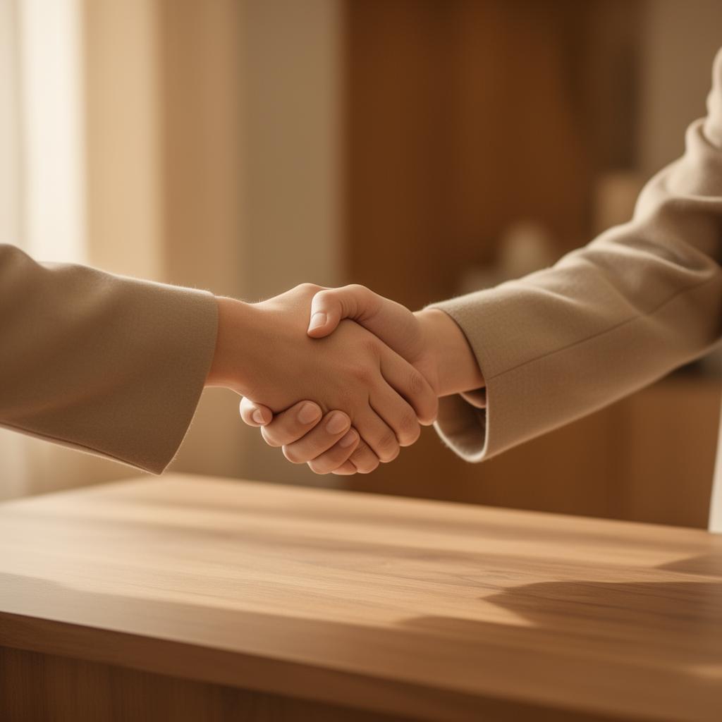 Handschlag als Symbol für ehrliche Beratung