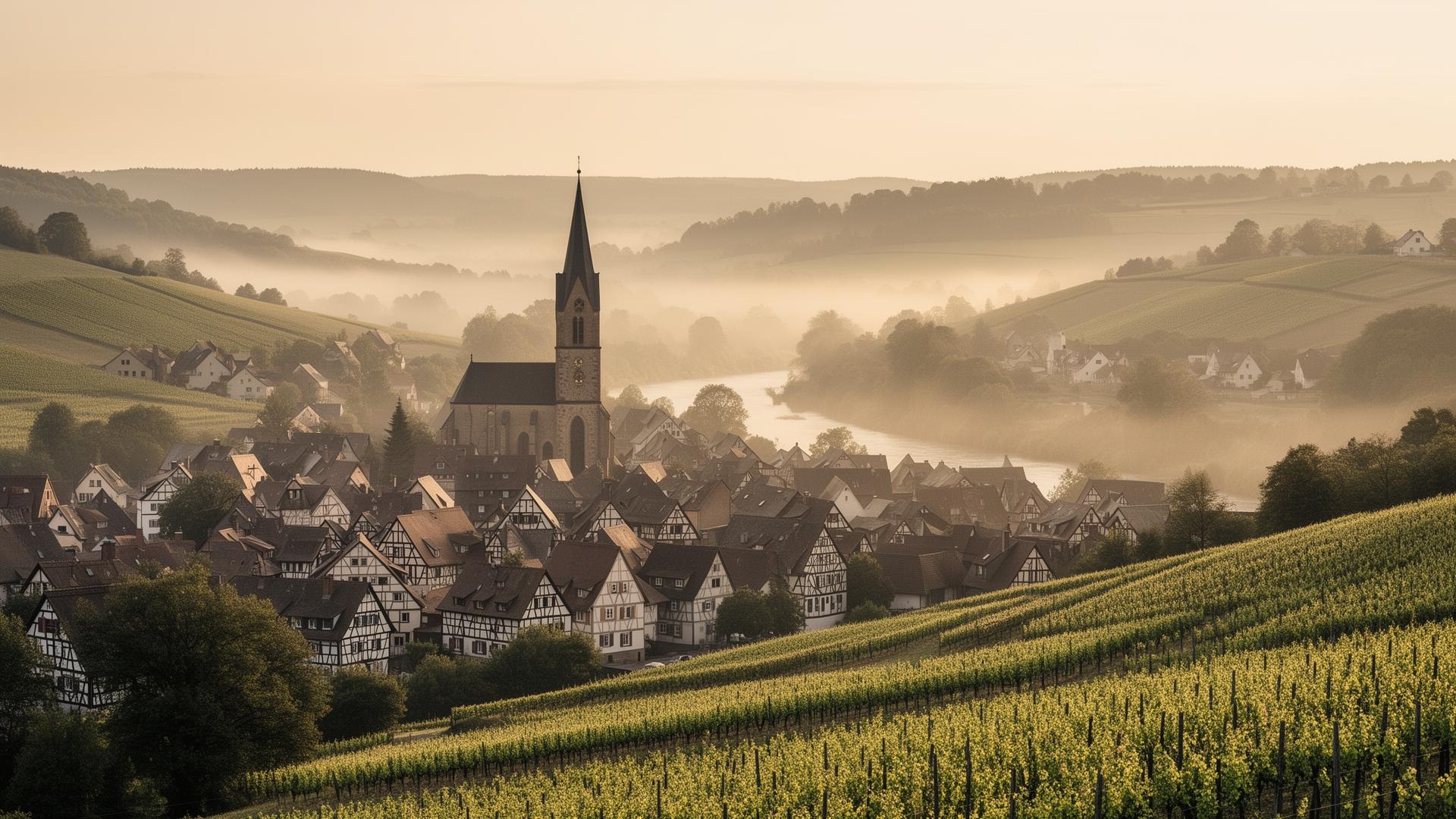Blick über das Kochertal in der Kocher-Jagst-Region